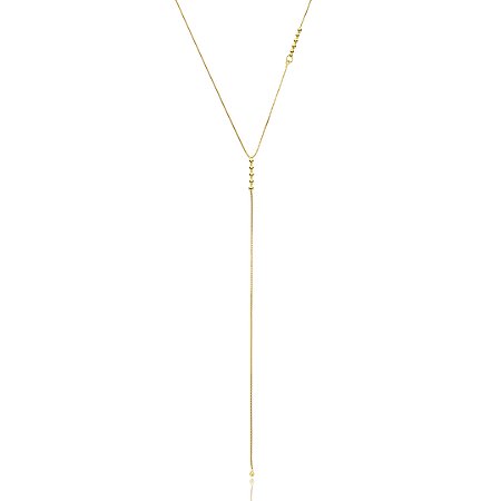 Colar dourado liso banho em ouro 18k