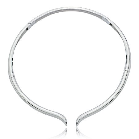 Aro liso banho em rodio branco