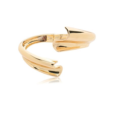 Bracelete liso banho em Ouro 18k