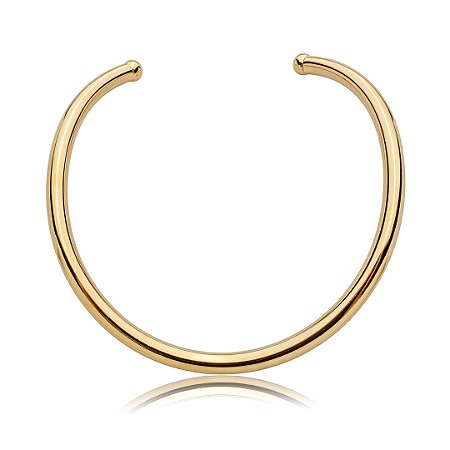 Colar de aro dourado banho em ouro 18k