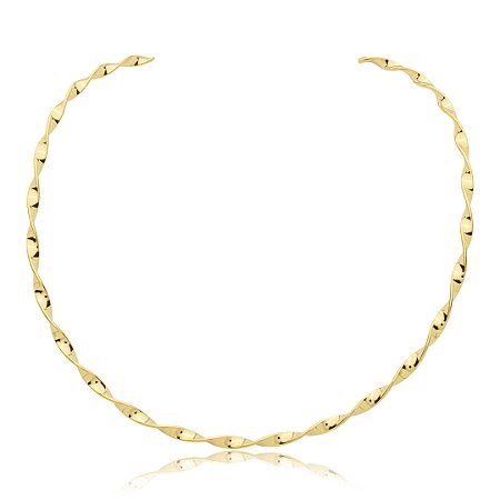 Colar de aro dourado banho em ouro 18k
