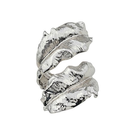 Bracelete liso banho em ródio branco
