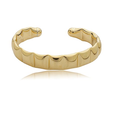 Bracelete liso banho em ouro 18k