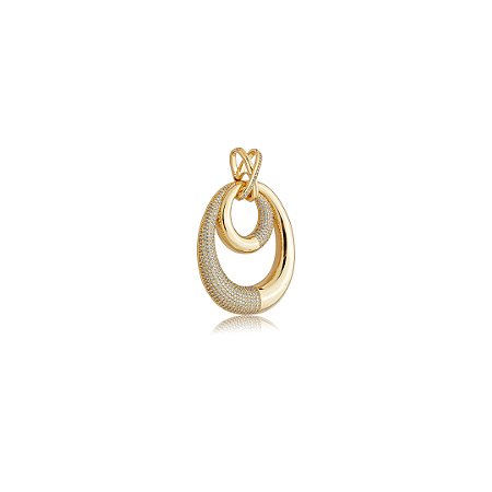 Pingente cravejado de zircônia cristal banho em ouro 18k