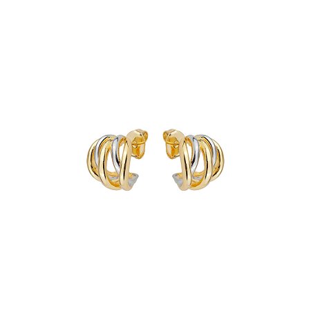 Brinco de argola liso banho duplo