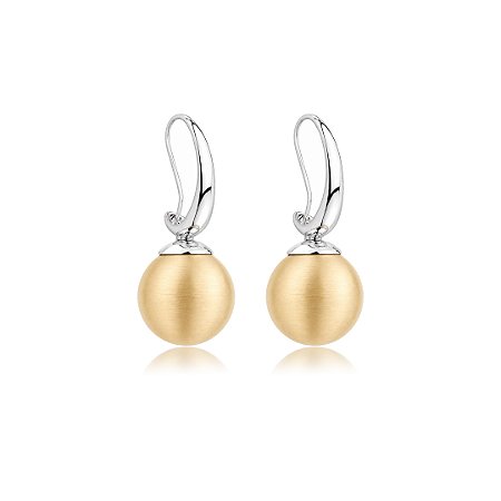 Brinco de argola liso acetinado banho duplo
