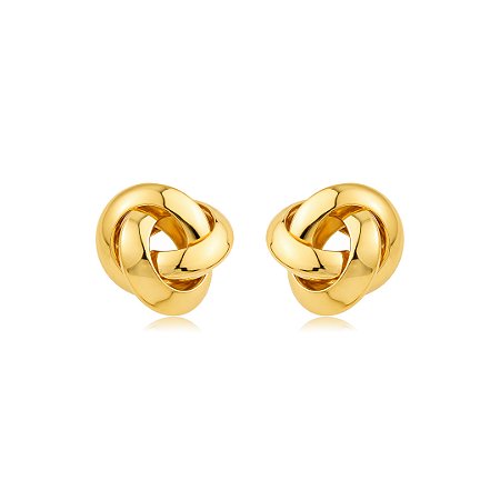 Brinco de base liso banho em ouro 18k