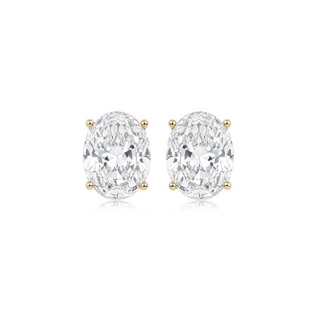 Brinco de base com zircônia cristal banho em ouro 18k