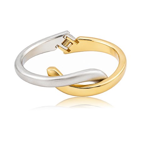 Bracelete liso acetinado banho duplo