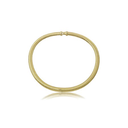 Pulseira de malha snake lisa banho em ouro 18k