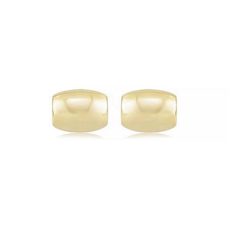 Brinco de argola dourada lisa banho em ouro 18k