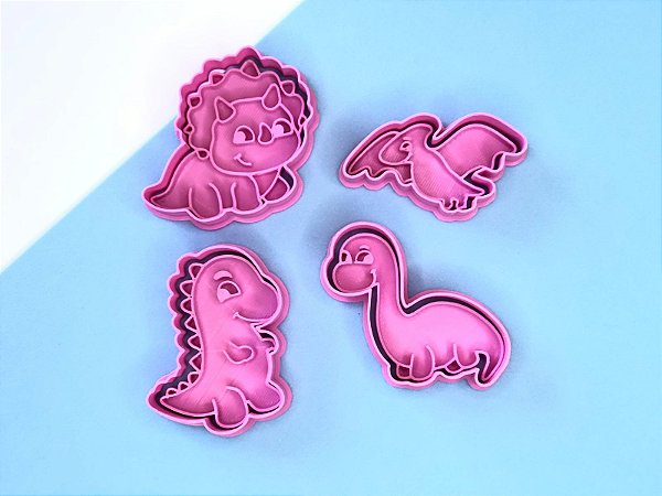 Kit Cortador de Biscoito Dinossauro