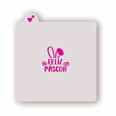Estêncil Feliz Páscoa Orelha