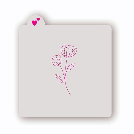 Estêncil Flor A