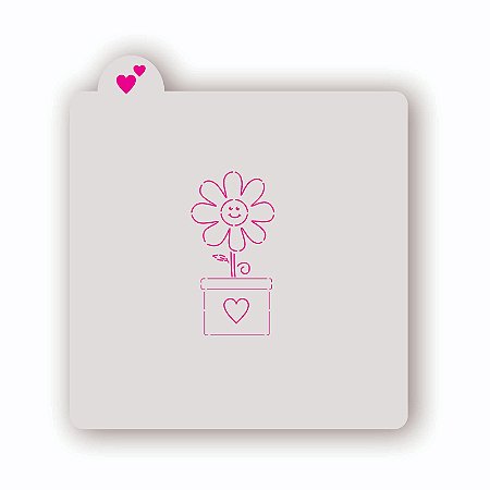 Estêncil Vasinho de Flor