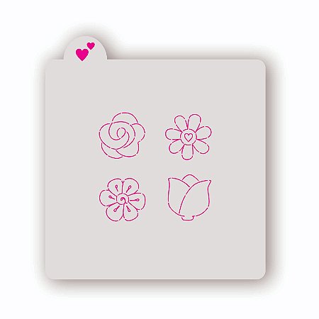 Estêncil Flores B