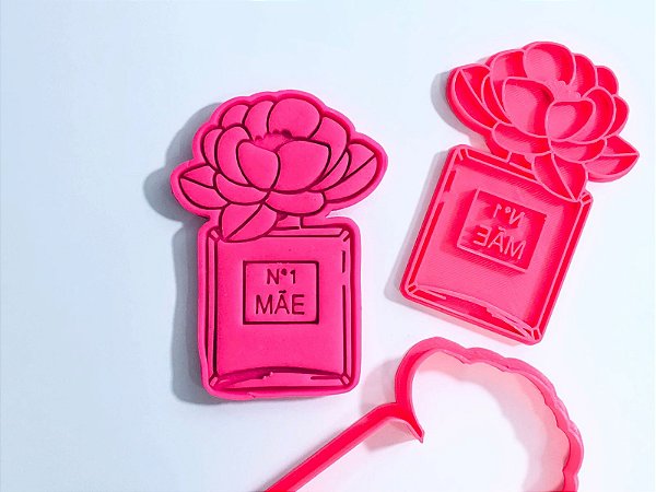 Cortador e carimbo Vidro de perfume Mãe n 1