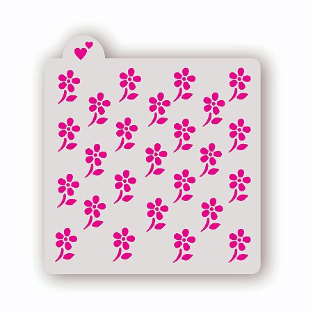Estêncil Fundo Florzinhas