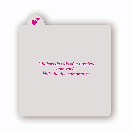 Estêncil Frase dia dos Namorados B
