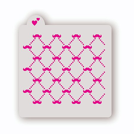 Estêncil Fundo Bigodinhos A