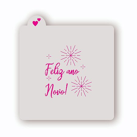 Estêncil Feliz Ano Novo A