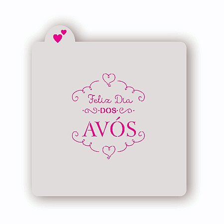 Estêncil Feliz Dia dos Avós C