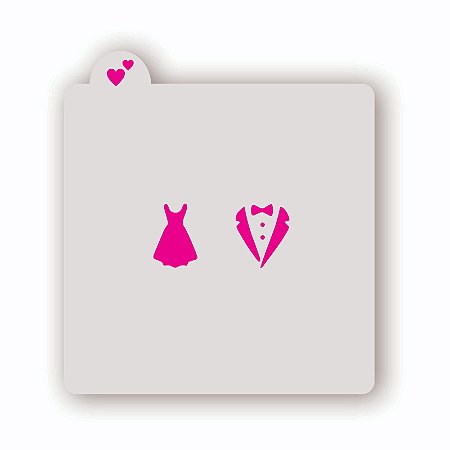 Estêncil detalhes casamento