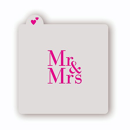 Estêncil Mr & Mrs