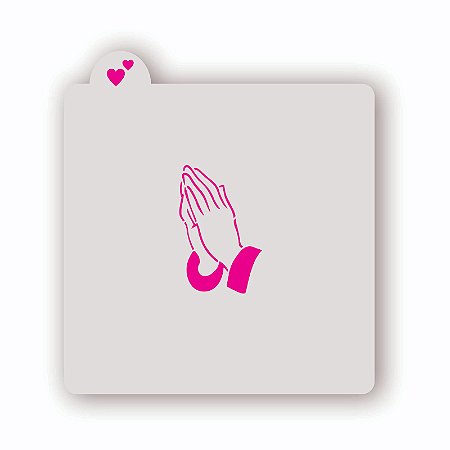 Estêncil Mãos em Oração
