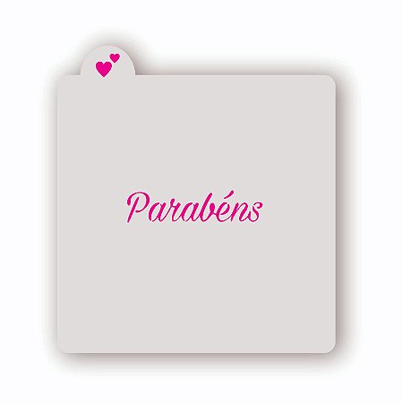Estêncil Parabéns