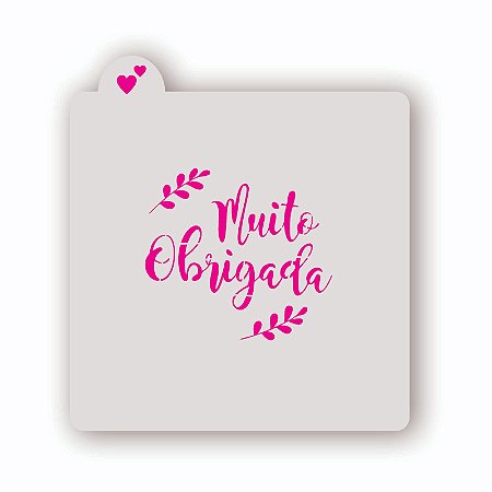 Estêncil Muito Obrigada