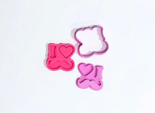 Cortador de biscoito I Love Bigode