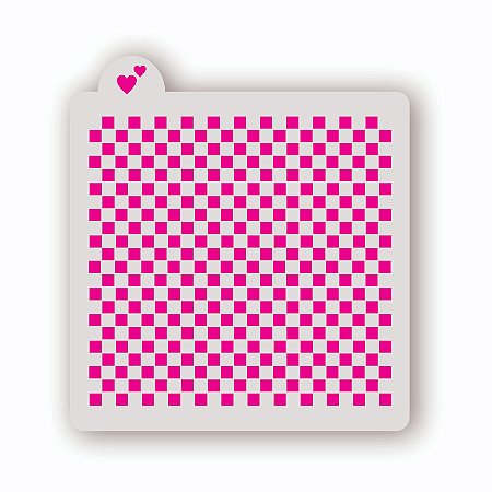 Estêncil Fundo Quadriculado