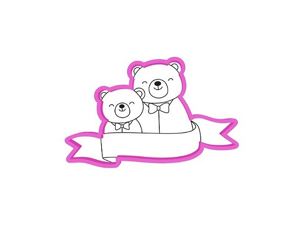 Cortador de biscoito papai urso faixa