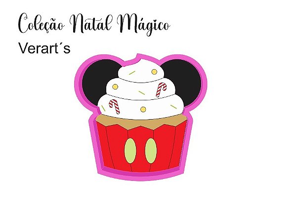 Cortador de Bolacha Cupcake Mickey
