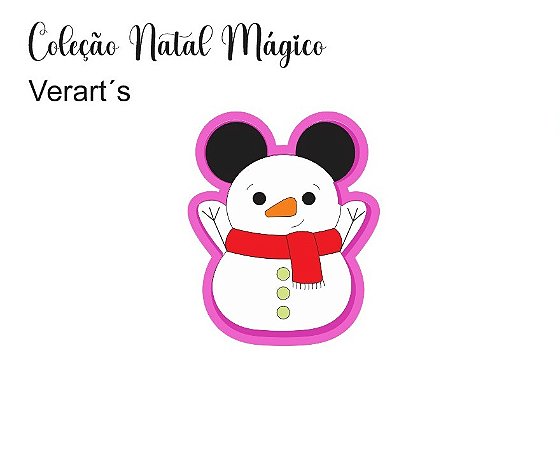 Cortador de Bolacha Boneco de neve Mickey
