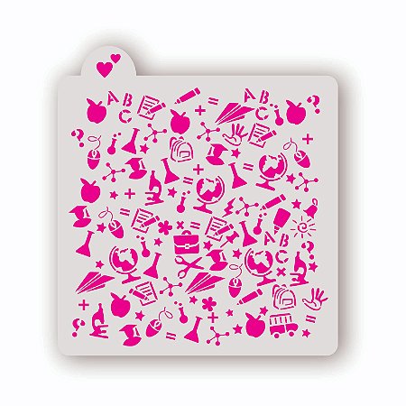 Estêncil Fundo Professor