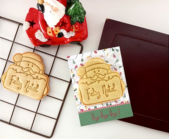 Cortador de biscoito Noel Plaquinha