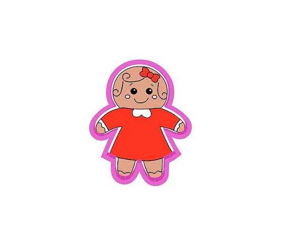 Cortador de biscoito Ginger vestido Coleção Feitos pelo João