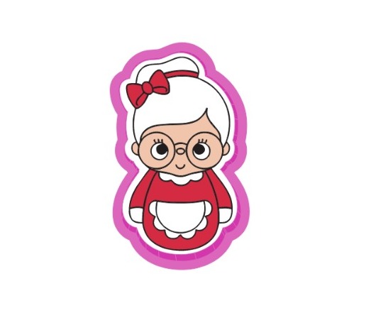 Cortador de Biscoito Mamãe Noel João bobo