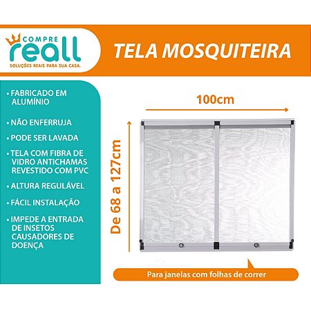 Tela Mosquiteira -  Largura 100cm