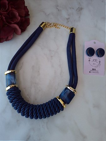 Conjunto Corda Náutica e Brinco