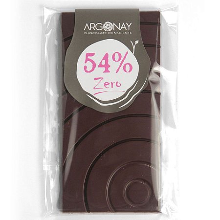 Barra de chocolate bean-to-bar 54% cacau - Zero açúcar - 100g