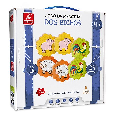 JOGO DA MEMÓRIA DE BICHOS - Brinquedos Pedagógicos e Educativos e Educação  Emocional :: Coração Bate Bate