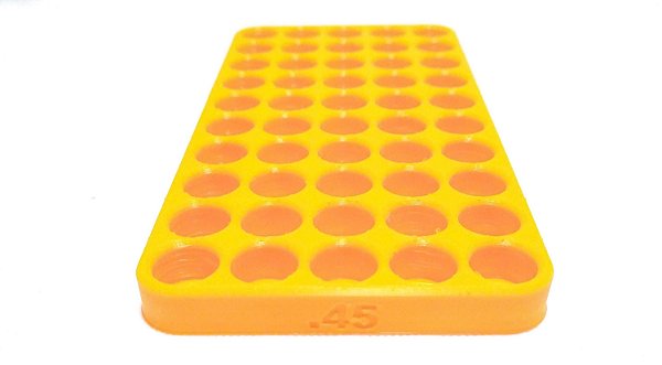 BANDEJA PARA RECARGA DE MUNIÇÃO calibre .45 acp -50 FUROS