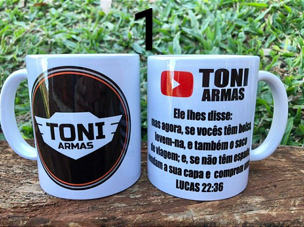 CANECA TONI ARMAS - 10 MODELOS - BRANCA