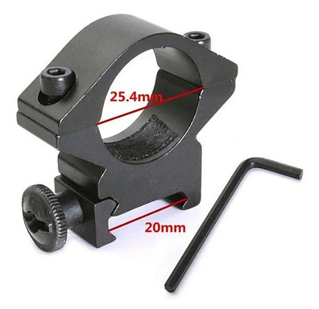 Suporte Mount Trilho Picatinny 20 Mm Lanterna - 1uni - METAL