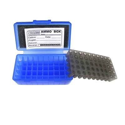 CAIXA SHOTGUN PARA 50 CARTUCHOS CAL .38/.357/.22 AZUL