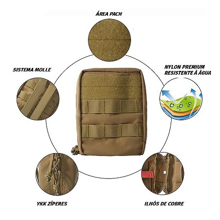 Bolsa Tática APH Multifuncional - tan - avb