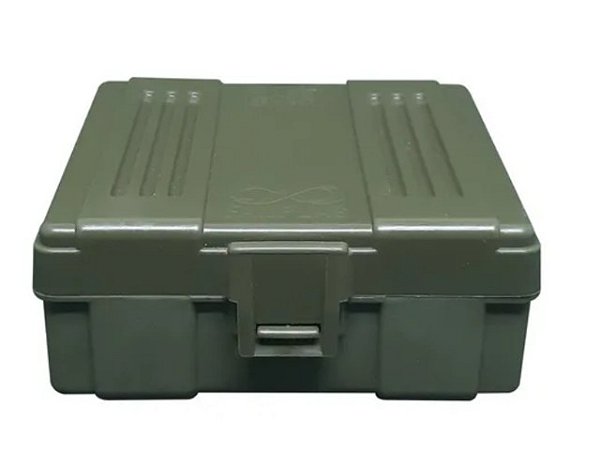 Caixa de munição .38 / .357 dobradiça - 100uni -  VERDE MILITAR